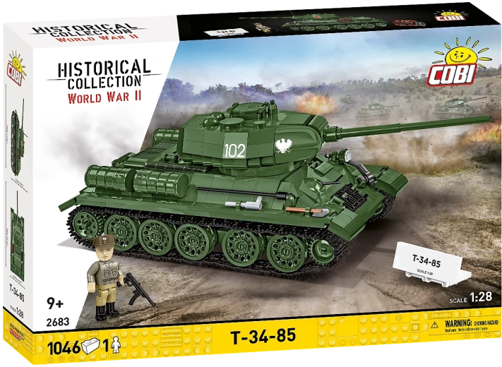 Cobi būvniecības komplekts T-34-85 tanks 2 vienā 1:28