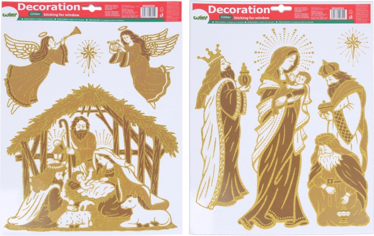 Window Decoration Nativity Scene 41 × 29 cm Christmas