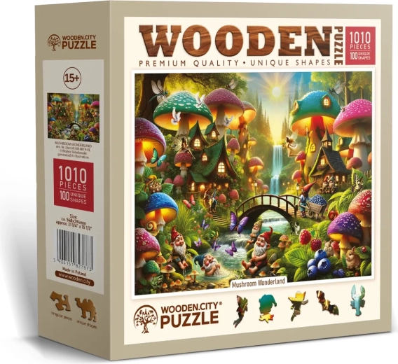 Wooden Puzzle Wooden City Mushroom Wonderland 1010 Pieces