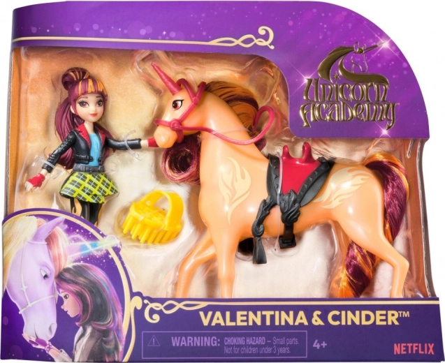 Unicorn Academy figures Valentina and Cinder 11.5 cm