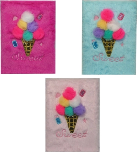 Plush diary with ice cream motif