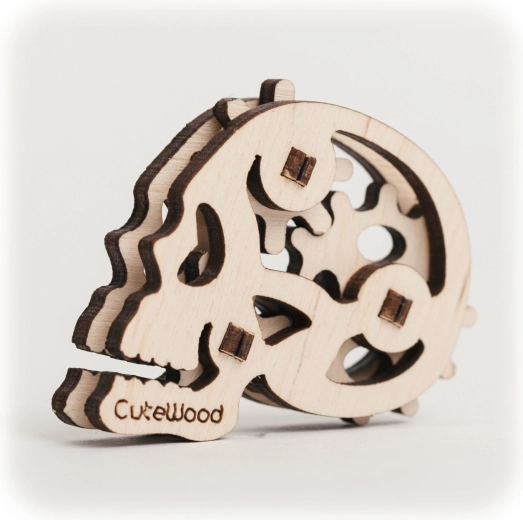 Cutewood koka 3D puzle galvaskauss