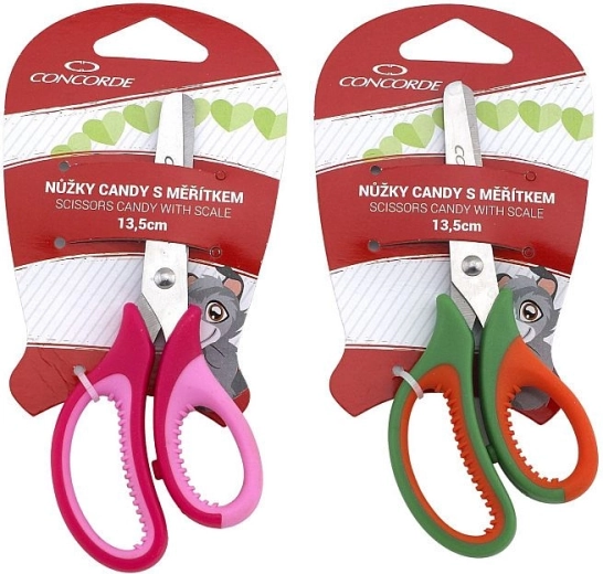 Šķēres CONCORDE Candy 13,5 cm ar lineālu