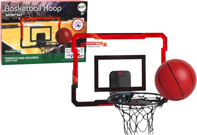 Kids’ basketball set with backboard, hoop, and score counter