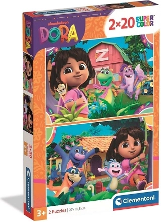 Clementoni Puzzle 2x20 SuperColor Dora