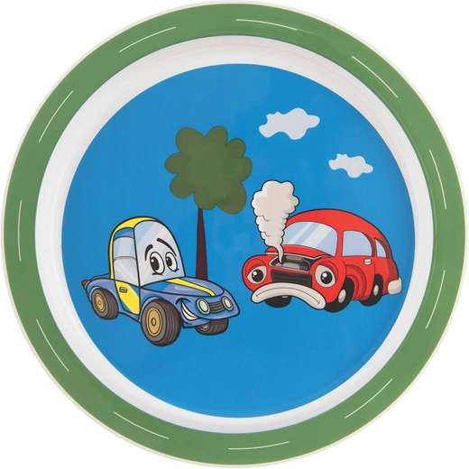 Cheerful car motif that kids enjoy