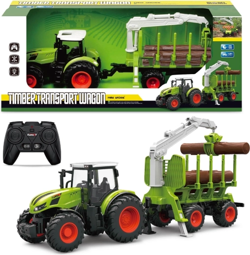 RC lauksaimniecības traktors 1:24 ar gaismu un skaņu