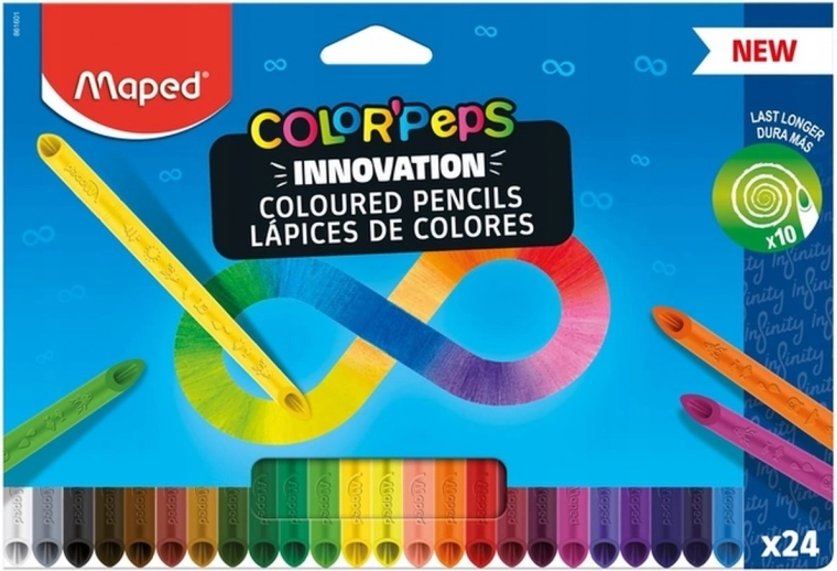 Krāsainie zīmuļi Maped Color'Peps Infinity 24 gab.