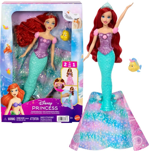 Disney Princess Ariel doll 2-in-1 princess and mermaid with accessories
