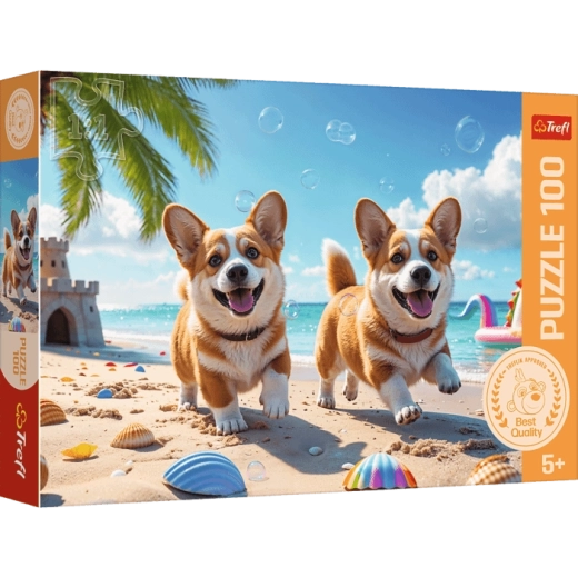 Puzle Trefl Corgi – sunītis, 100 gabaliņi