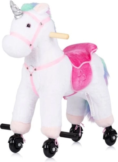 Chipolino plush unicorn on wheels