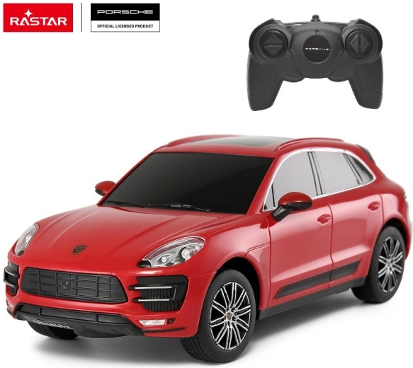 Rastar Porsche Macan Turbo RC auto ar tālvadību 1:24 sarkans