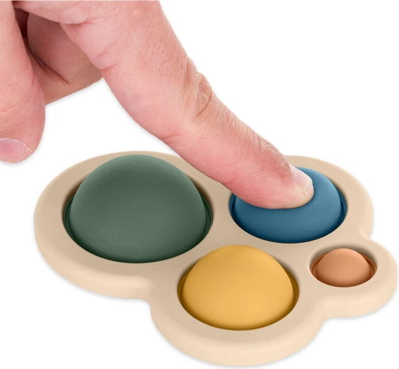 Pressable bubbles for developing fine motor skills