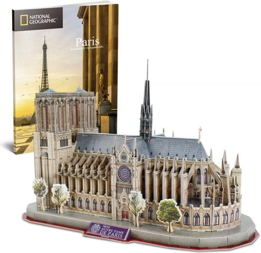 3D puzle CUBICFUN National Geographic: Parīzes Dievmātes katedrāle – 128 detaļas