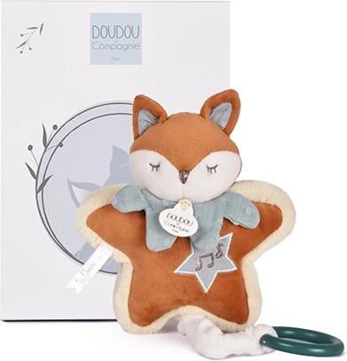 Doudou dāvanu komplekts – plīša lapsa Timo ar šūpuļdziesmu 16 cm