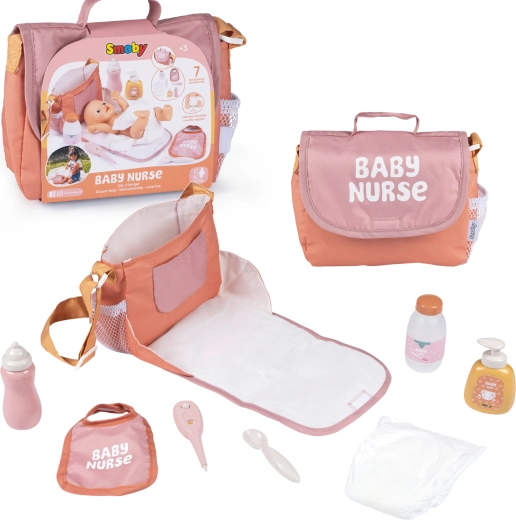 Pārvietojama soma lellēm Baby Nurse ar 7 piederumiem