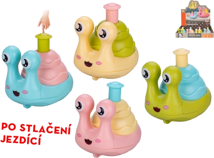 Braucamais gliemezītis pēc nospiešanas 7 cm – jautra rotaļlieta bērniem no 3 gadu vecuma
