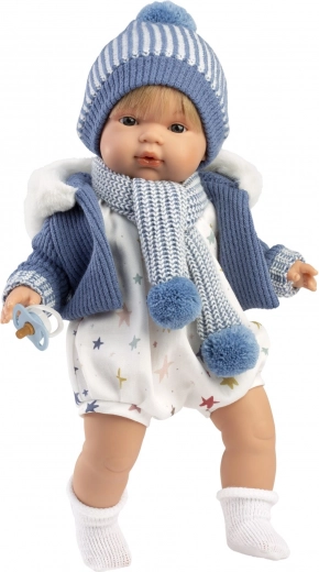 Reālistiska lelle SASHA ar skaņām un mīkstu ķermeni – 38 cm