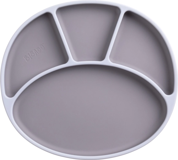 Bibado silicone divided plate with suction cup mist