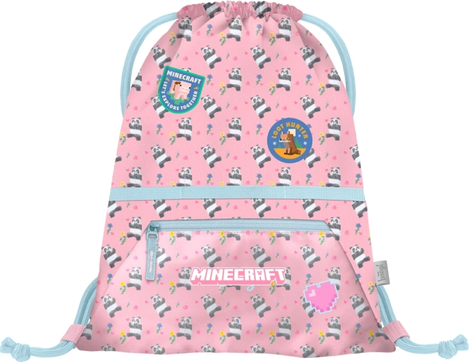 BAAGL drawstring bag with pocket Minecraft Panda