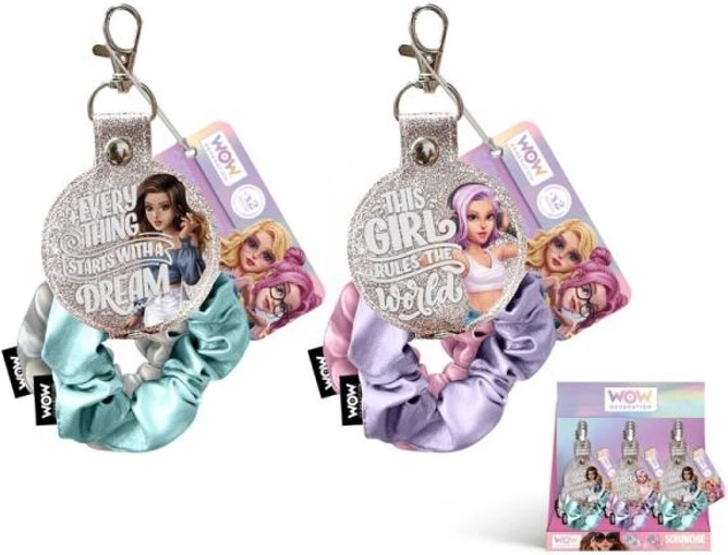 WOW Generation hair ties with scrunchies and charm