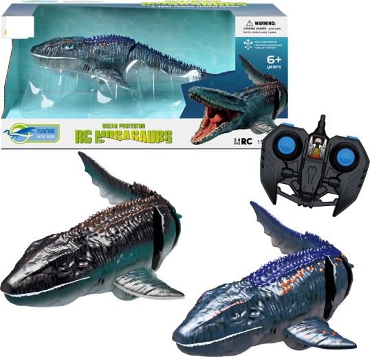 R/C Mosasaurus ar reālistiskām kustībām, ūdensizturīgs 2,4 GHz