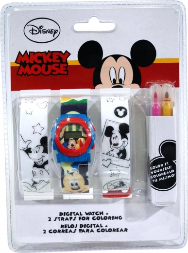 Euroswan digitālo pulksteņu un siksniņu izkrāsošanas komplekts Mickey Mouse