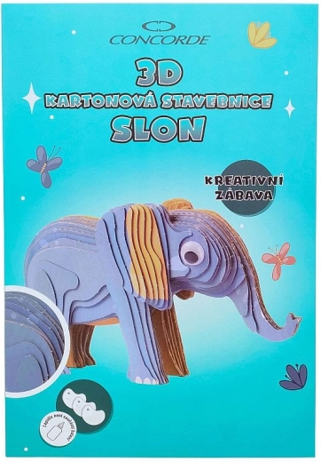 3D kartona būvkomplekts zilonim