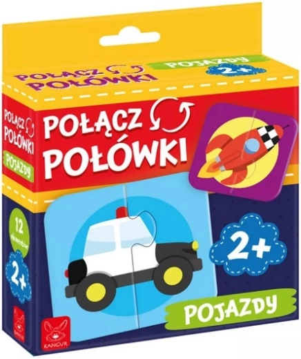 Savieno pusītes – transportlīdzekļi (bērnu puzle)