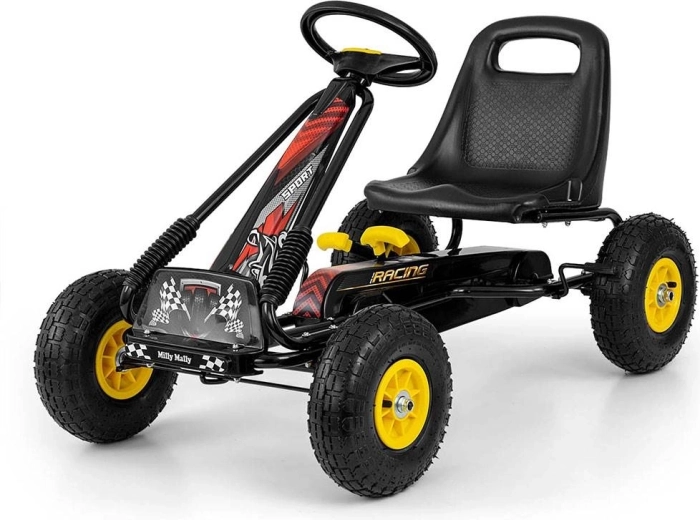 Pedāļu gokarts Milly Mally Thor melns