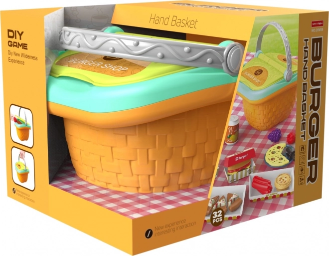 Spēļu komplekts – piknika grozs ar burgeru