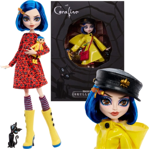 Kolekcionāru lelle Monster High Skullector CORALINE Jones 27 cm ar aksesuāriem