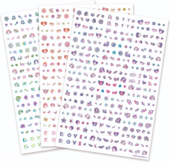 Glittery colorful designs