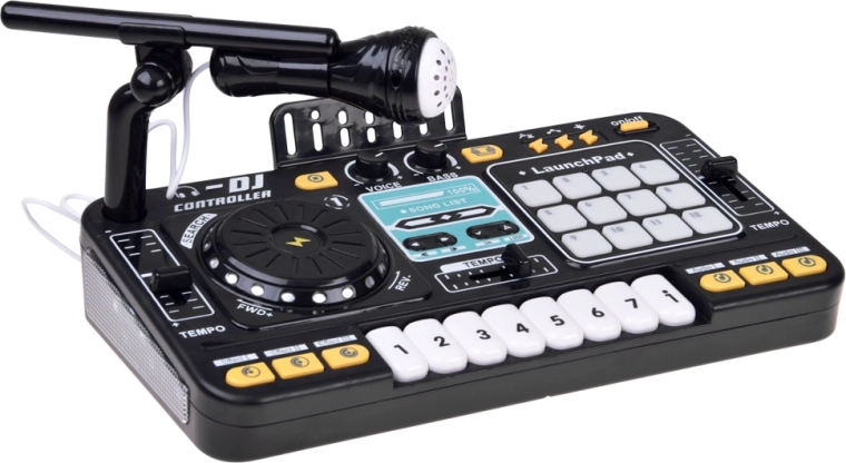 Rotating DJ platter for scratch effects