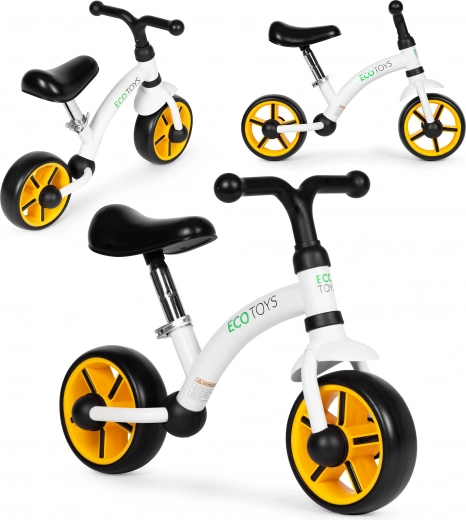Bērnu līdzsvara velosipēds ar EVA riteņiem un regulējamu sēdekli ECOTOYS, melns