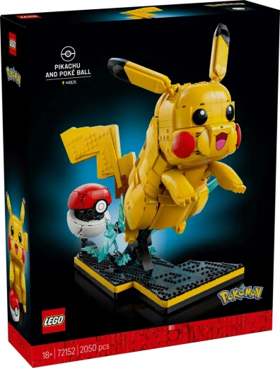 LEGO Pokémon Pikachu un Poké Ball (2050 detaļas)