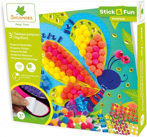 Stick & Fun dekorēšana ar bumbiņām Tauriņi