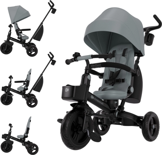 Kinderkraft aveo 2 plus daudzfunkcionāls trīsritenis grey