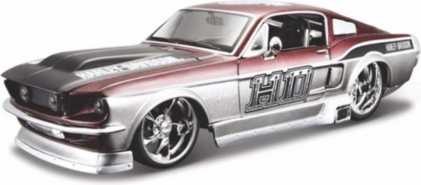 Kolekcionējams auto modelis FORD MUSTANG GT 1967 1:24 – HARLEY-DAVIDSON licence