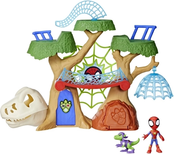 Treehouse with a web bridge