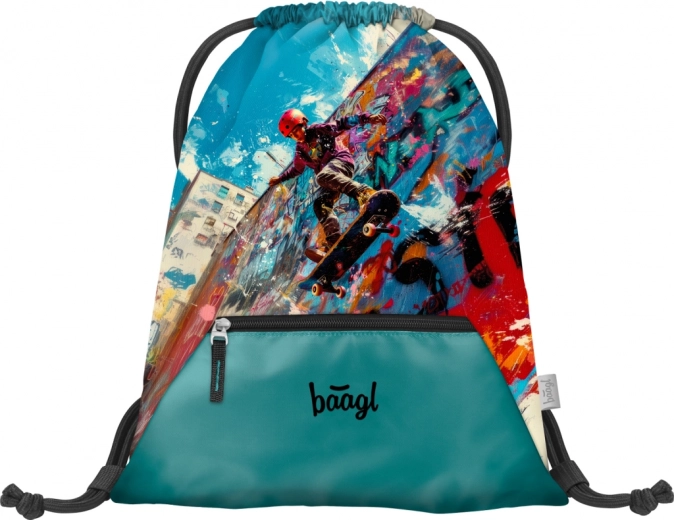 Drawstring bag with pocket Skatepark