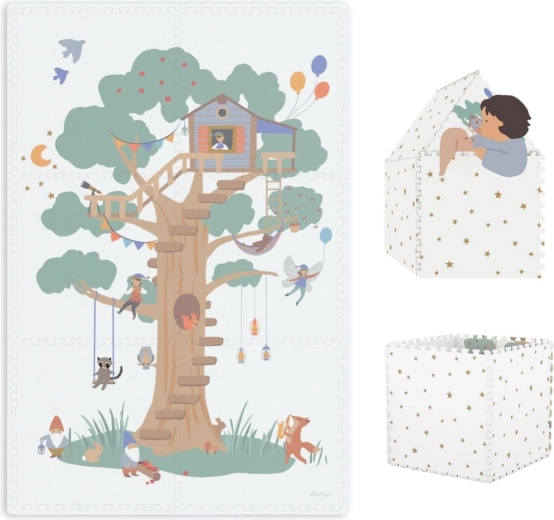 Play&Go EEVAA Tiloo Treehouse spēļu paklājs un mājiņa
