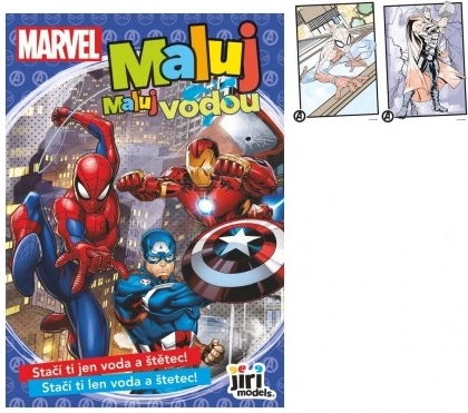 Ūdens krāsojamā grāmatiņa A5 MARVEL 15 × 21 cm