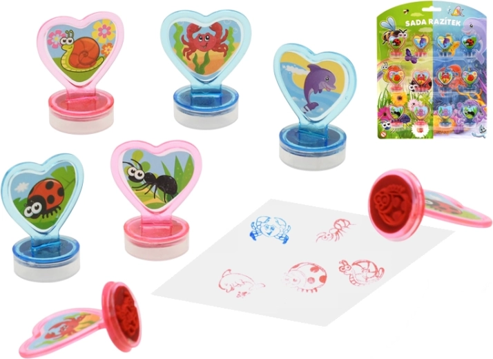 Stamp Set Insects and Underwater World, 12 pcs