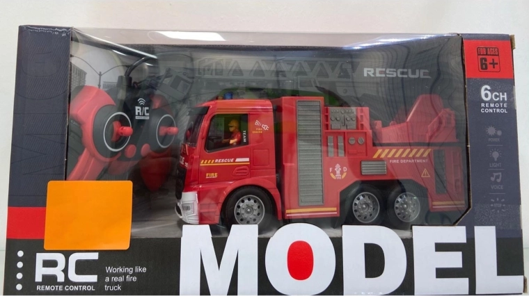 RC fire truck with lights and sounds, 6-channel