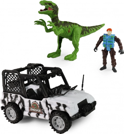 Auto Dino Park ar dinozauru ar skaņu un gaismu