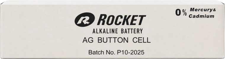 Sārma pogpogu baterijas Rocket AG10 (LR54) 1,5 V – iepakojums 200 gab.