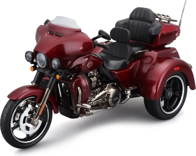 Maisto Harley-Davidson trīsritenis CVO Tri Glide 2021 metāla modelis 1:12, metāliska sarkana