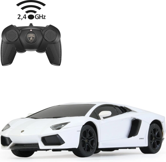 Radiovadāma automašīna Lamborghini Aventador 1:24, balta
