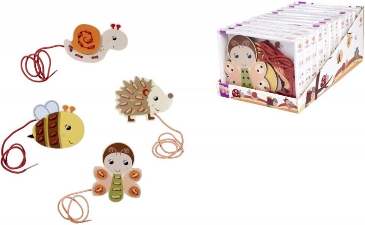 Wooden Embroidery Kit with Animals – 15 pcs